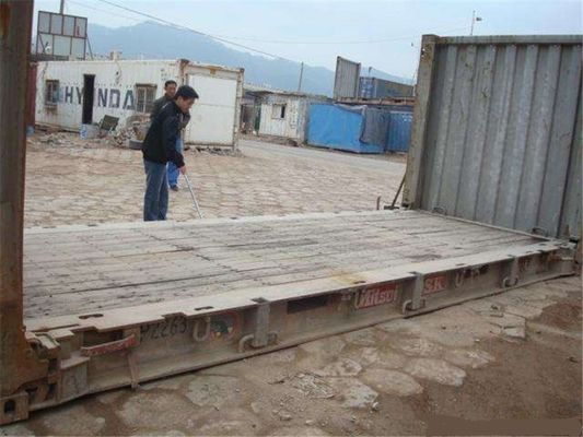 Çin Nakliye Flat Rack Kullanılmış Çelik Depolama Konteynerleri 20GP 6.06m Uzunluk Tedarikçi